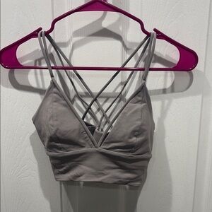 Lululemon strappy grey sports bra